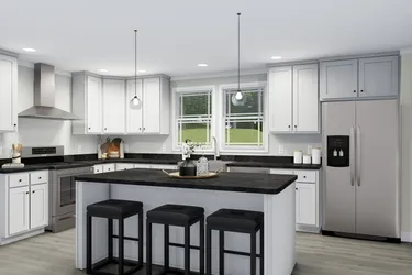The THE BREEZE Kitchen. This Manufactured Mobile Home features 3 bedrooms and 2 baths.