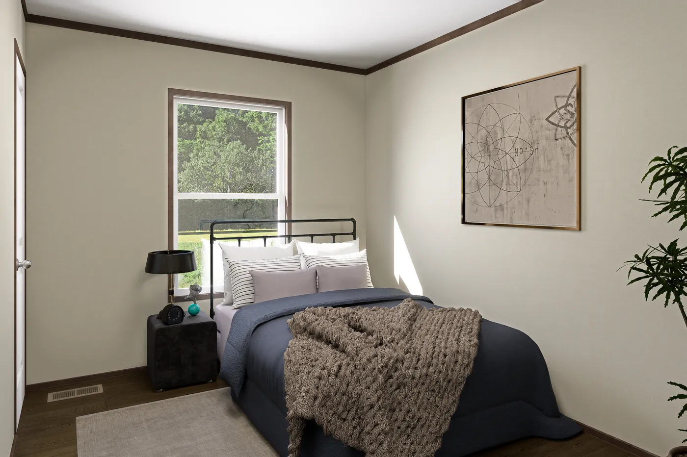 The VOYAGE Guest Bedroom. This Manufactured Mobile Home features 3 bedrooms and 2 baths.