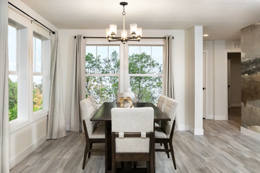The STRATFORD PL 6630-MS062 SECT Dining Room. This Manufactured Mobile Home features 3 bedrooms and 2 baths.