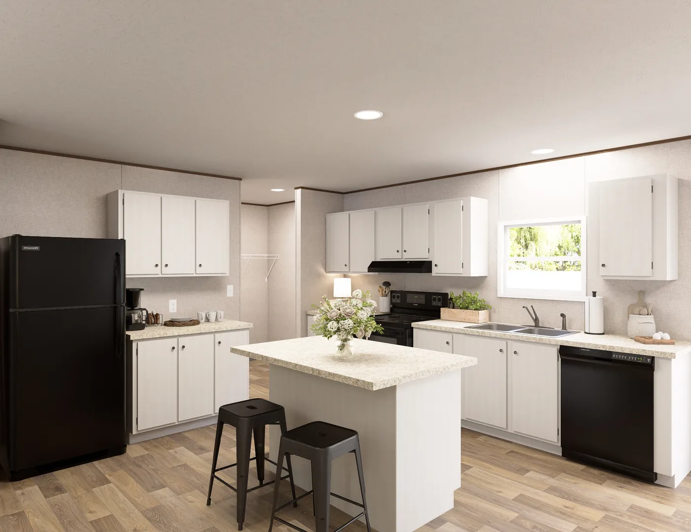 The SYCAMORE Kitchen. This Manufactured Mobile Home features 4 bedrooms and 2 baths.