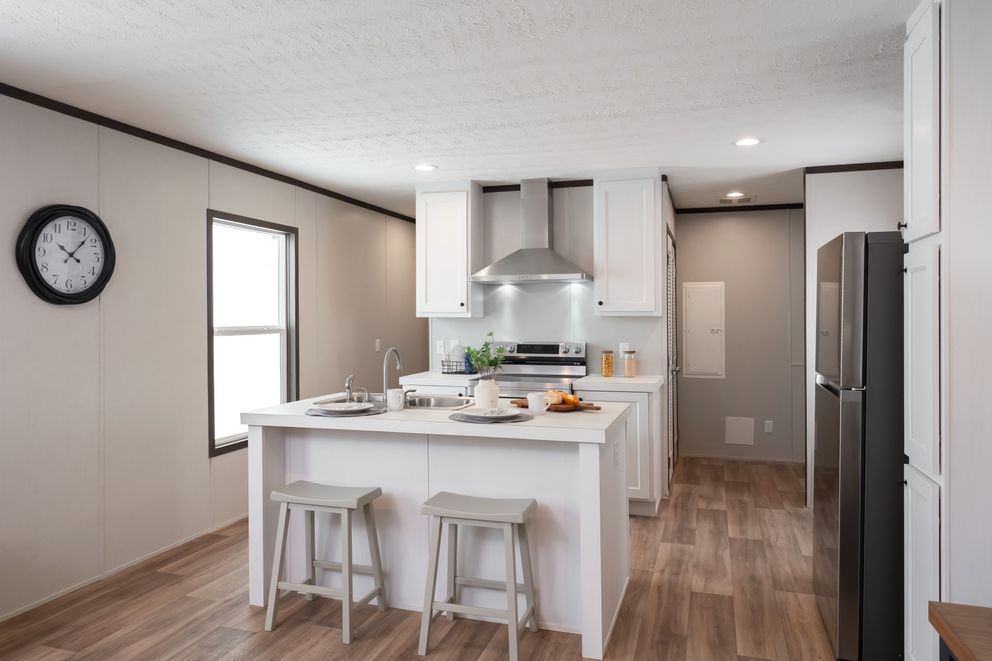 The DYNAMIC Kitchen. This Manufactured Mobile Home features 3 bedrooms and 2 baths.