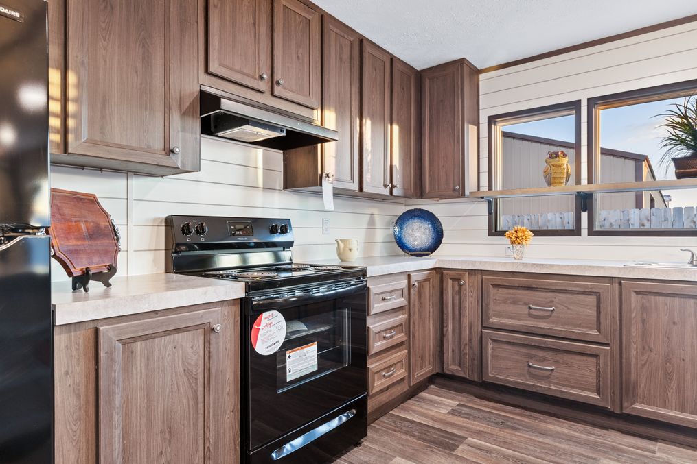 The HERCULES Kitchen. This Manufactured Mobile Home features 4 bedrooms and 2 baths.