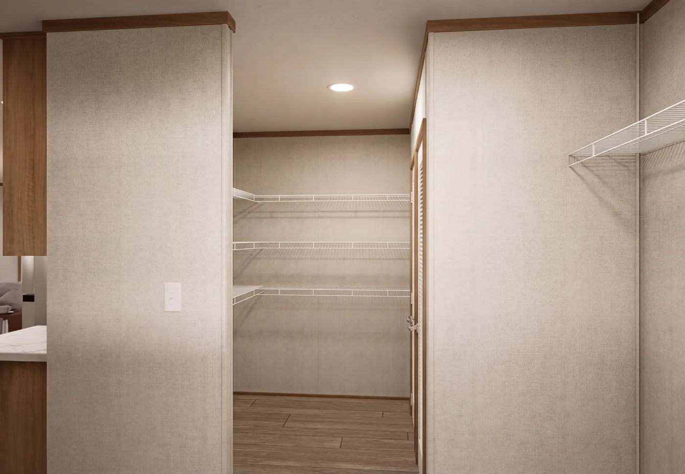 The THE MOUNTAINEER 68 Utility Room. This Manufactured Mobile Home features 4 bedrooms and 2 baths.