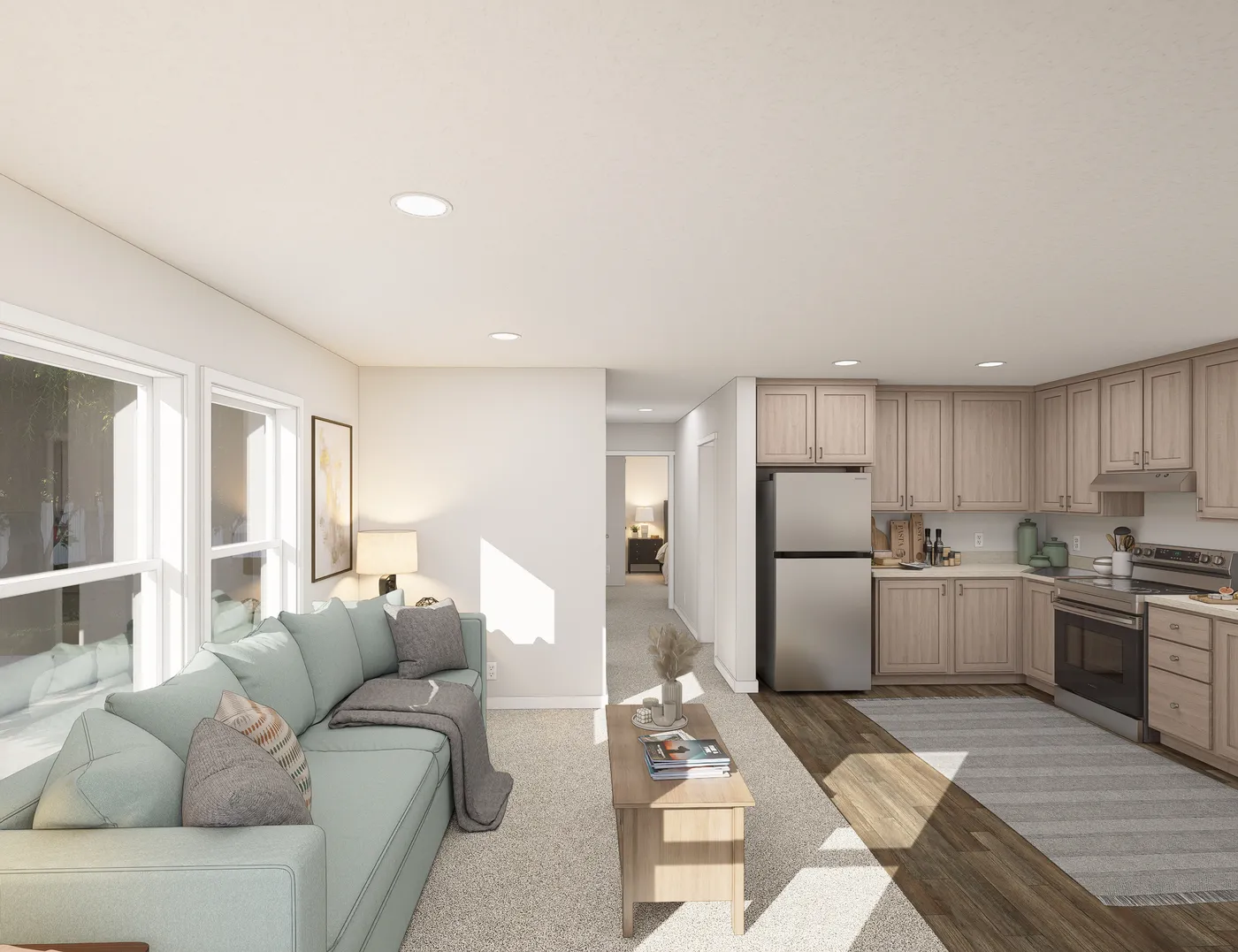 The 5038 IMAGINE Foyer. This Manufactured Mobile Home features 3 bedrooms and 2 baths.