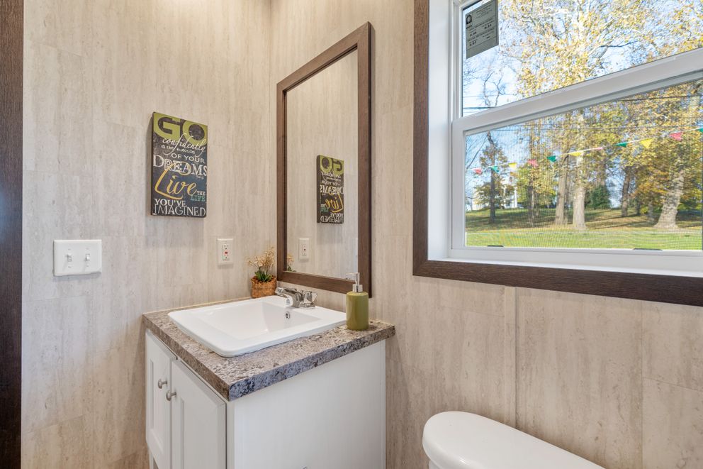 The GARNET Primary Bathroom. This Manufactured Mobile Home features 3 bedrooms and 2 baths.
