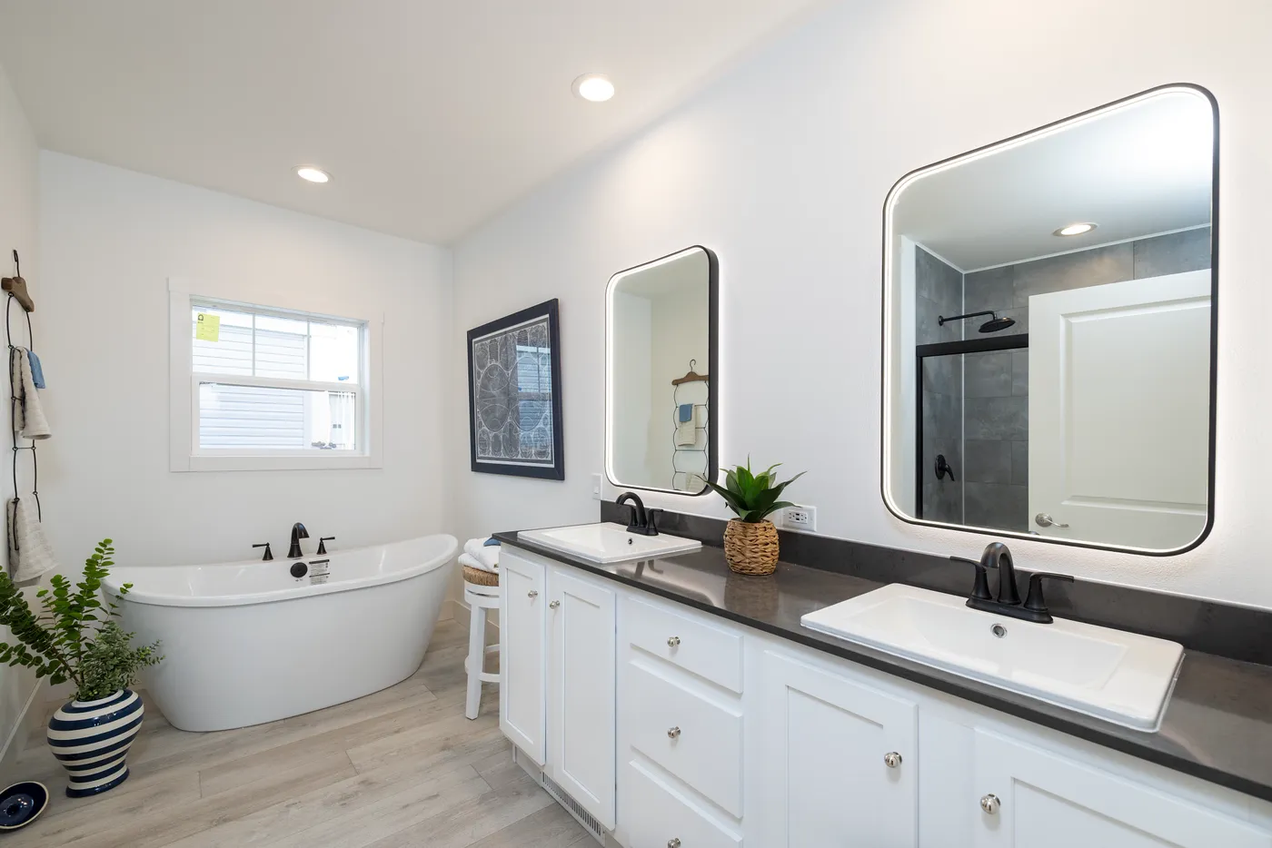 The WINSTON Primary Bathroom. This Manufactured Mobile Home features 3 bedrooms and 2 baths.