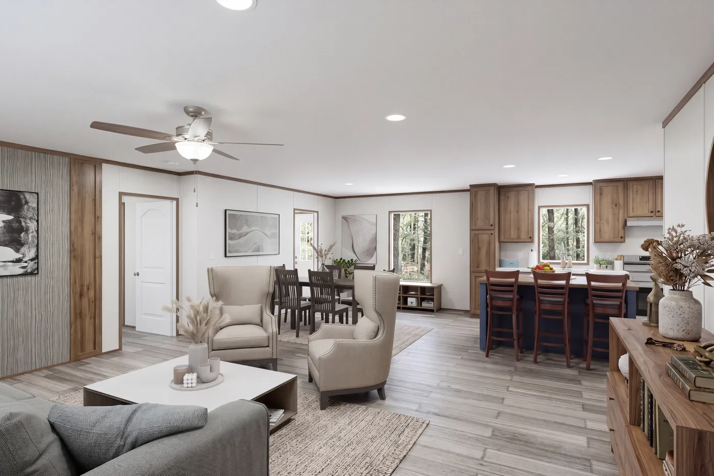The THE MOUNTAINEER 64 Foyer. This Manufactured Mobile Home features 3 bedrooms and 2 baths.