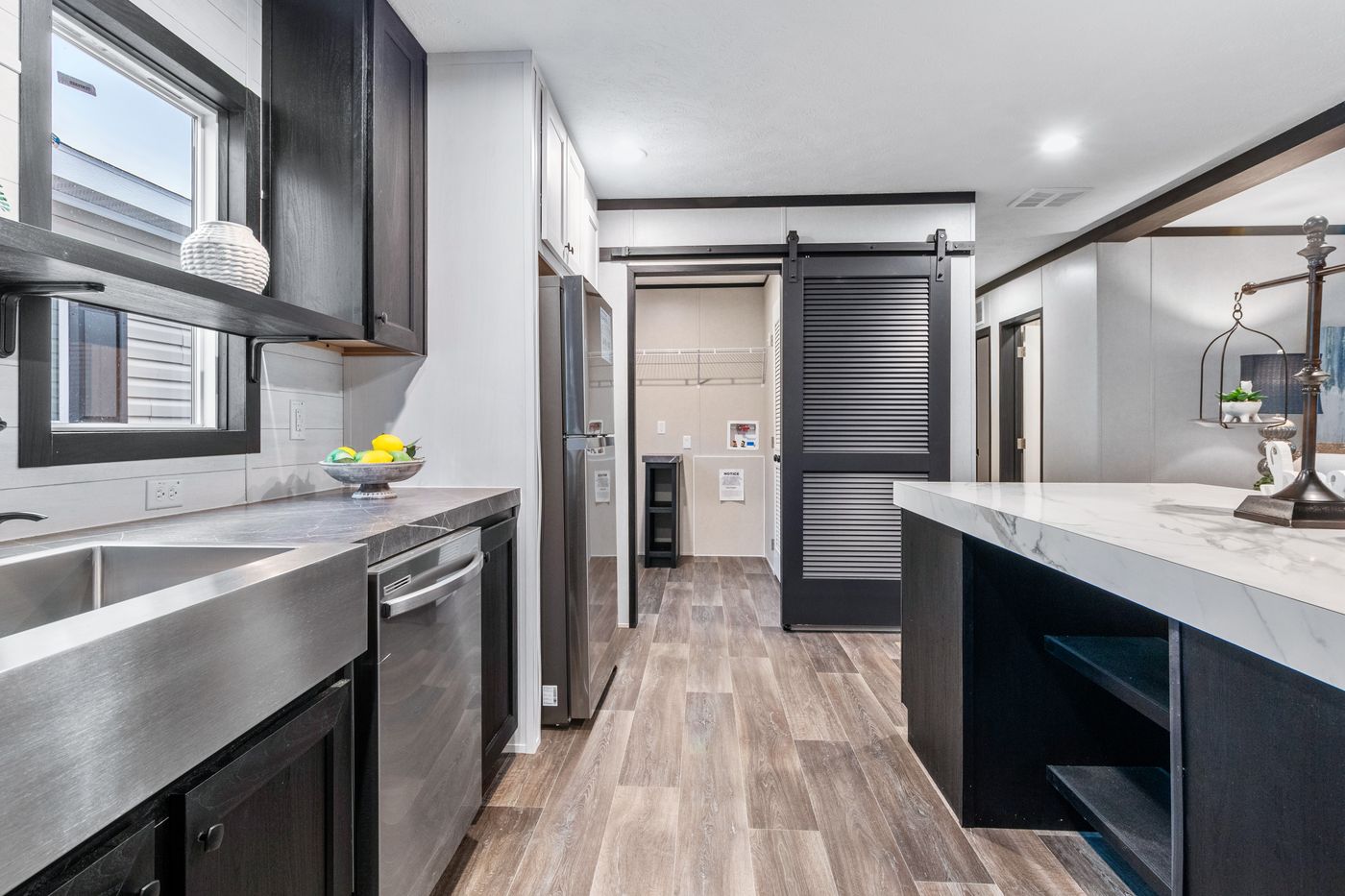 The THE RENEGADE Kitchen. This Manufactured Mobile Home features 3 bedrooms and 2 baths.