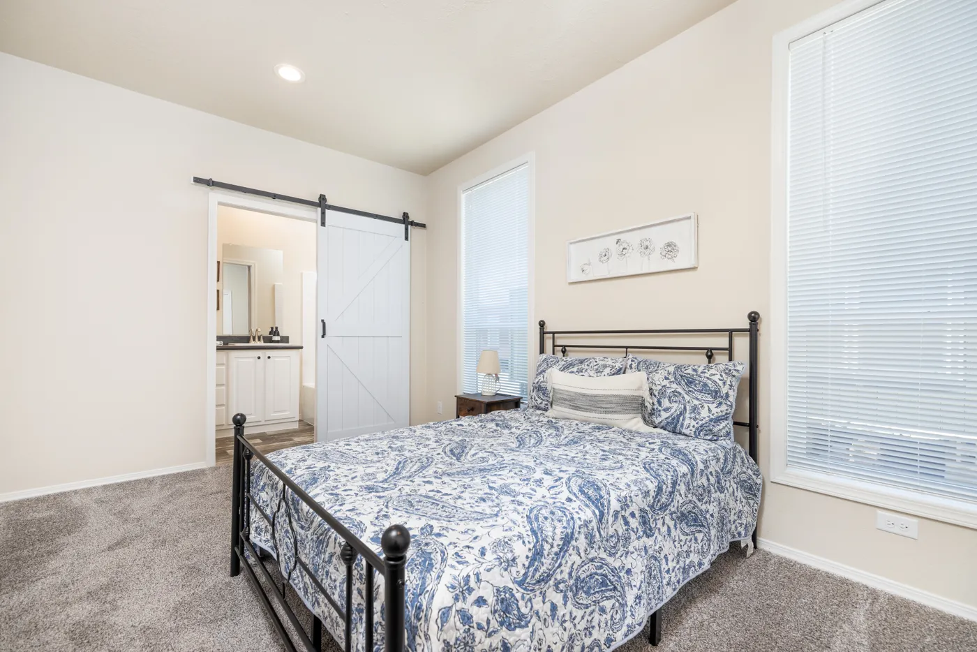 The TH482F                 CLAYTON Primary Bedroom. This Manufactured Mobile Home features 2 bedrooms and 2 baths.