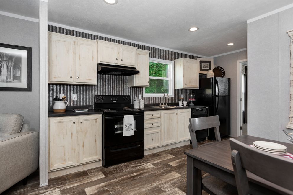 The SAPPHIRE Kitchen. This Manufactured Mobile Home features 3 bedrooms and 2 baths.