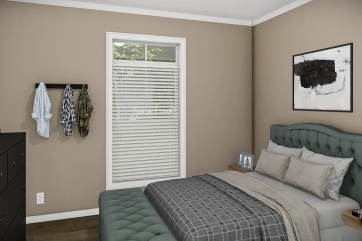 The THE BANDON Bedroom. This Manufactured Mobile Home features 3 bedrooms and 2 baths.