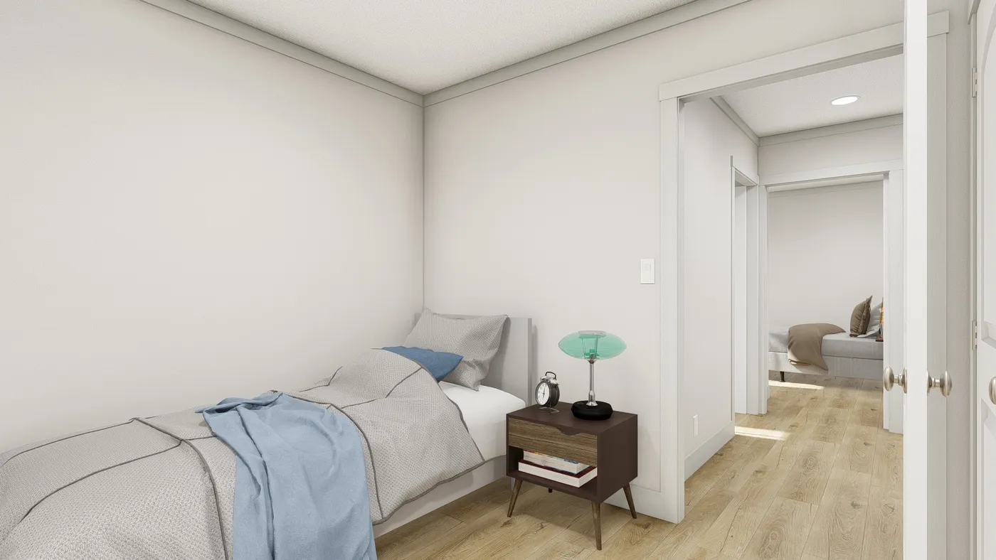 The 1010 "GOOD VIBRATIONS" 6614 Bedroom. This Manufactured Mobile Home features 3 bedrooms and 2 baths.