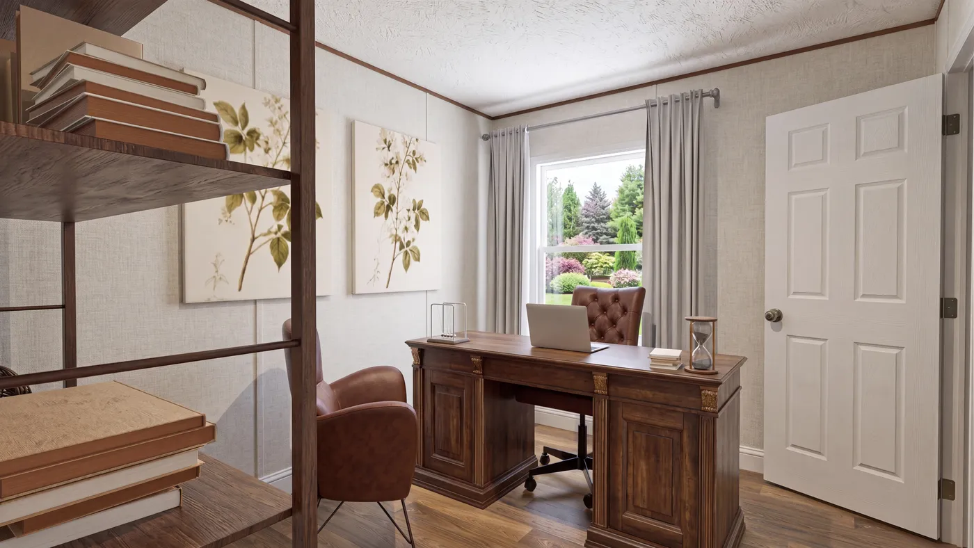 The BIRCH Guest Bedroom. This Manufactured Mobile Home features 3 bedrooms and 2 baths.