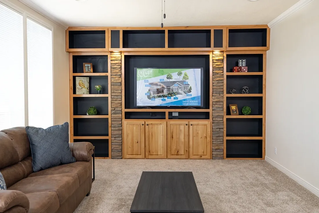 The TH601F                 CLAYTON Family Room. This Manufactured Mobile Home features 3 bedrooms and 2 baths.