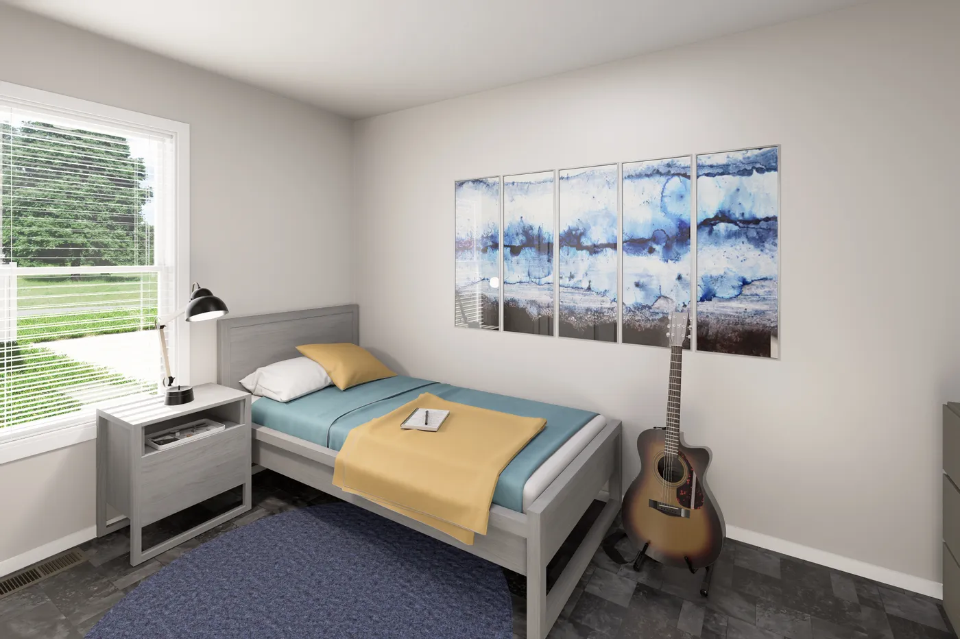 The DRM661M 66'              DREAM Bedroom. This Manufactured Mobile Home features 2 bedrooms and 2 baths.