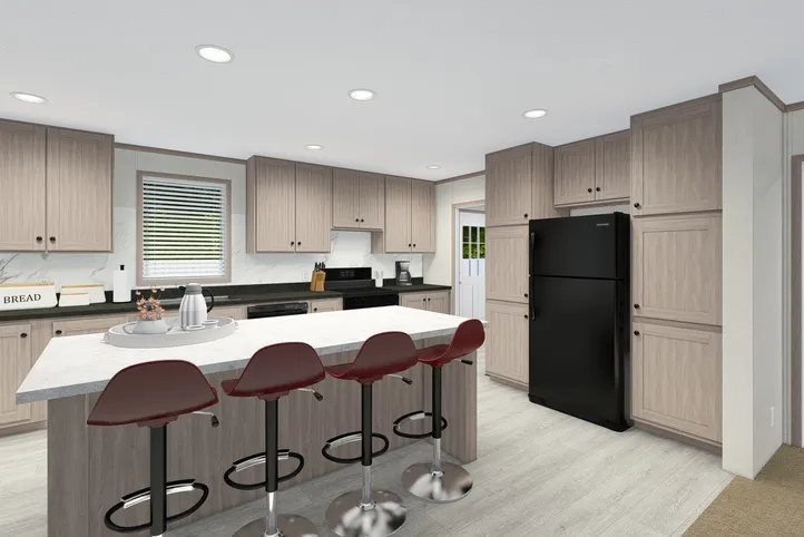 The 5628-E787 THE PULSE Kitchen. This Manufactured Mobile Home features 3 bedrooms and 2 baths.
