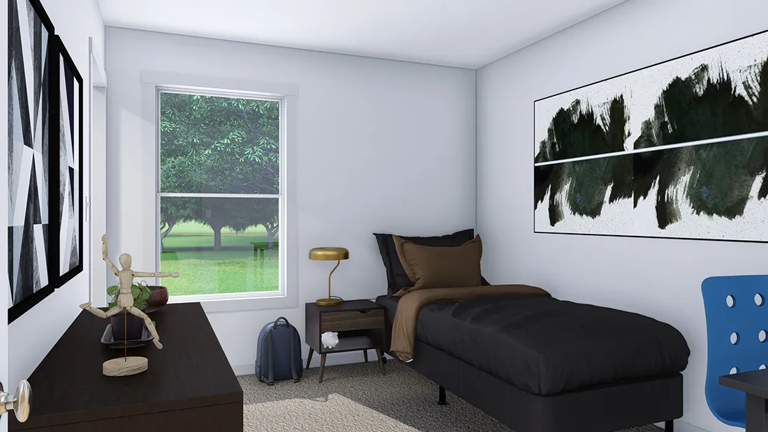The 2856 LET IT BE Guest Bedroom. This Manufactured Mobile Home features 3 bedrooms and 2 baths.