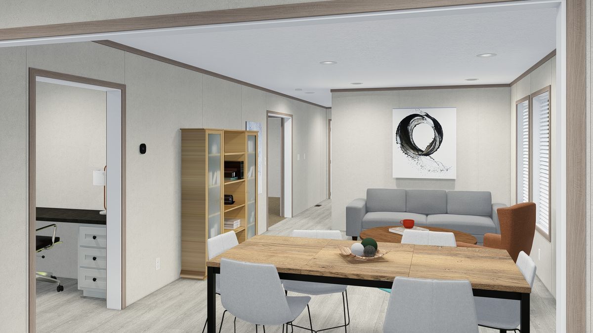The 7228-5789 THE PULSE Dining Room. This Manufactured Mobile Home features 3 bedrooms and 2 baths.