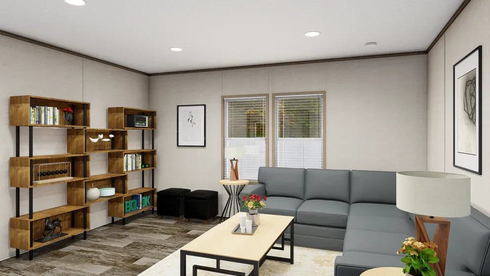 The THE SOUTHERN FARMHOUSE Den. This Manufactured Mobile Home features 3 bedrooms and 2 baths.