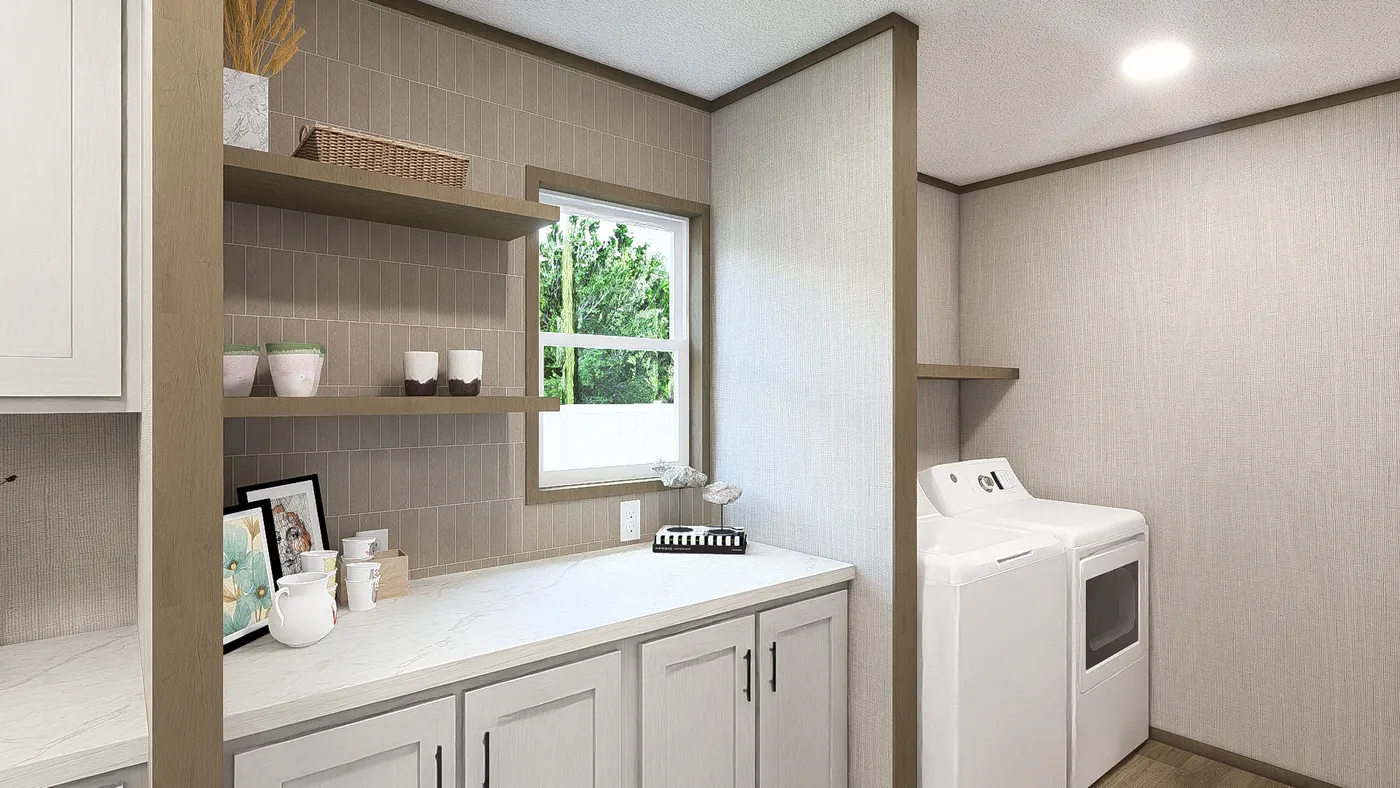 The MOROCCO Utility Room. This Manufactured Mobile Home features 4 bedrooms and 2 baths.