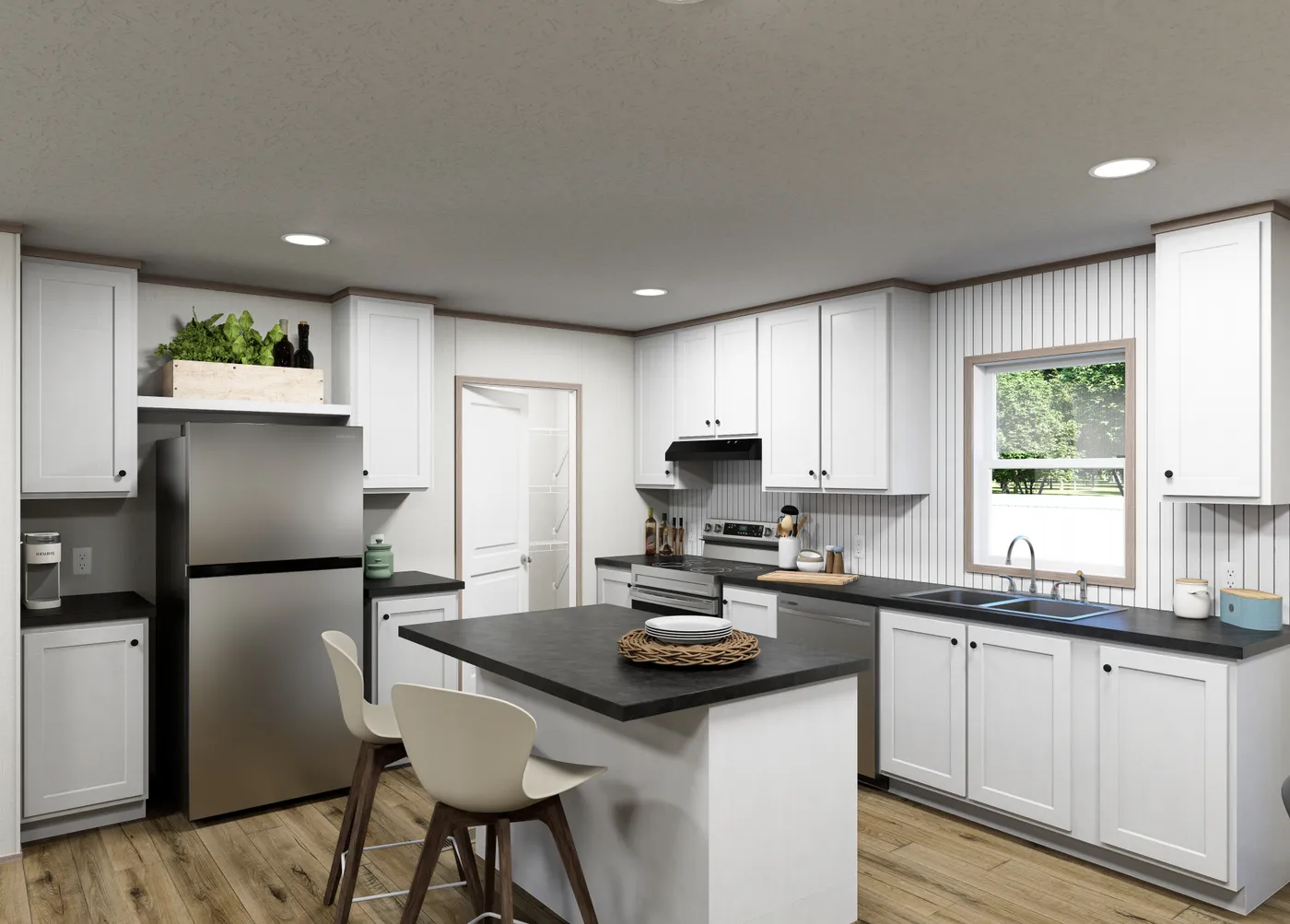 The ASPIRE Kitchen. This Manufactured Mobile Home features 3 bedrooms and 2 baths.