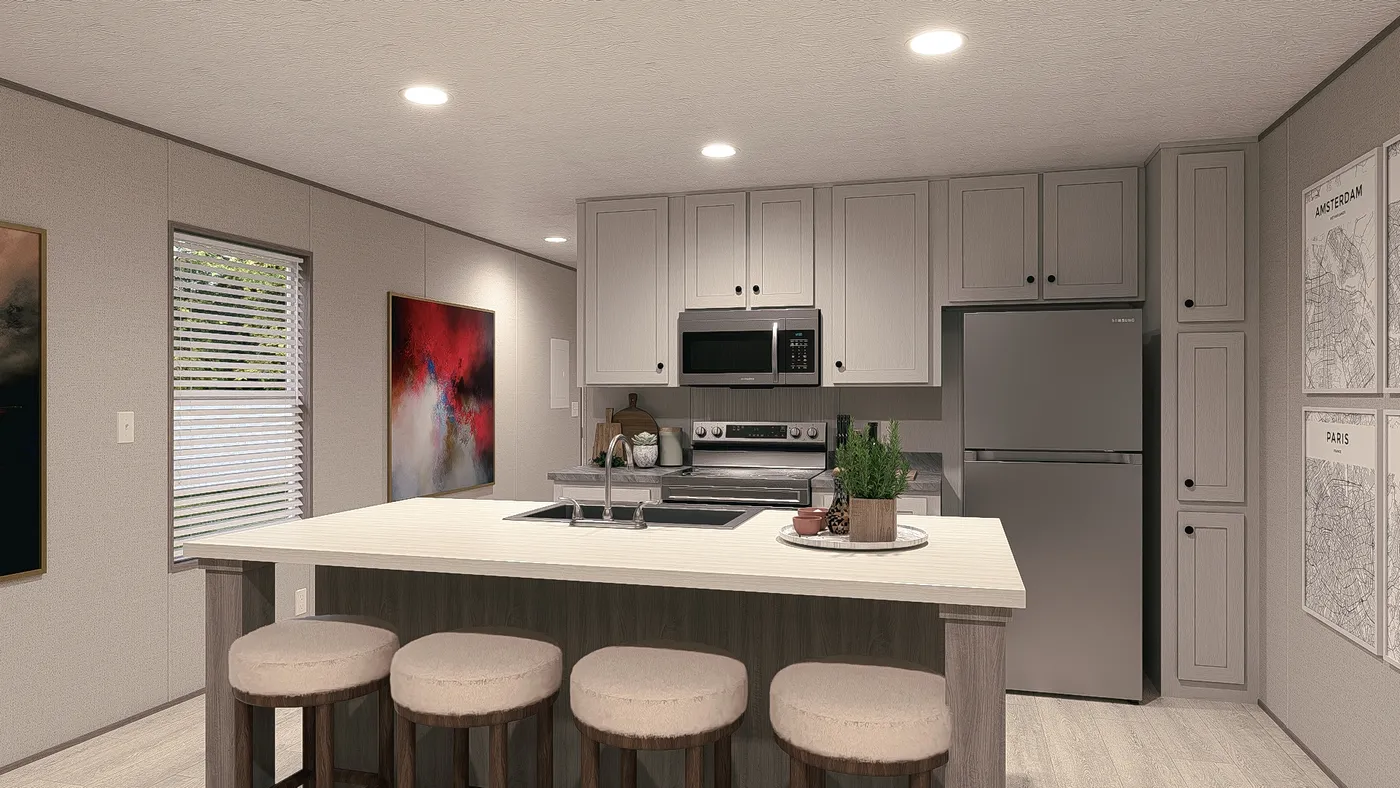 The MAYNARDVILLE CLASSIC 72 Kitchen. This Manufactured Mobile Home features 3 bedrooms and 2 baths.