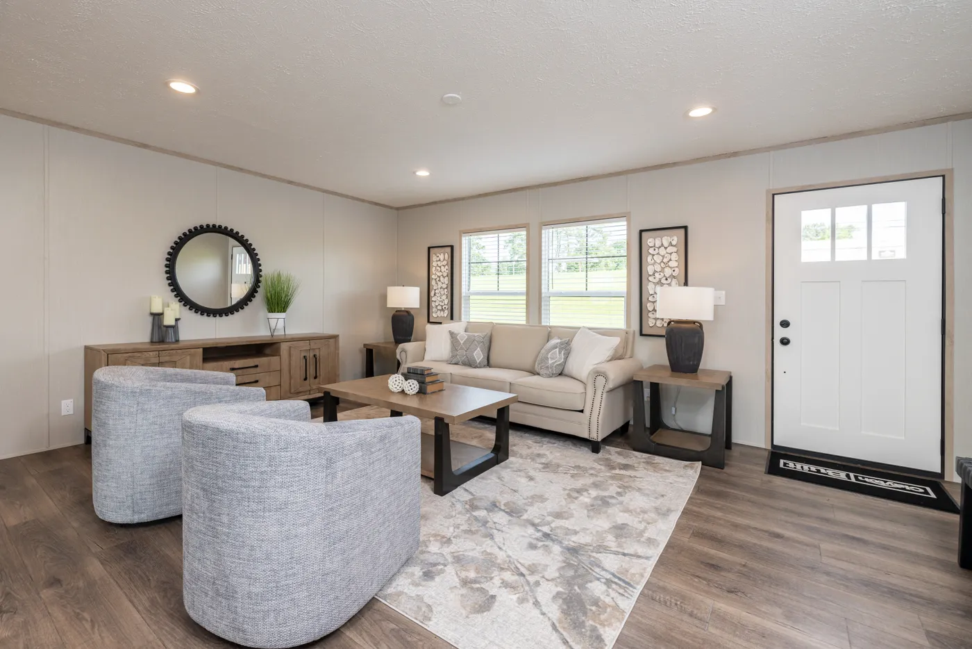 The VISION Living Room. This Manufactured Mobile Home features 4 bedrooms and 2 baths.