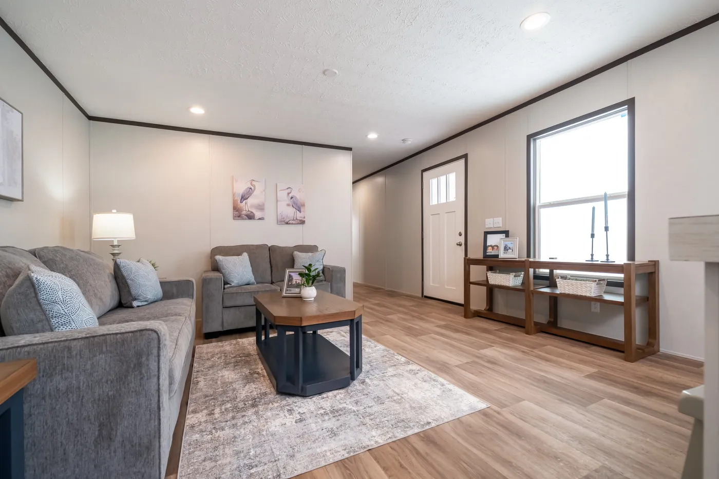 The DYNAMIC Living Room. This Manufactured Mobile Home features 3 bedrooms and 2 baths.