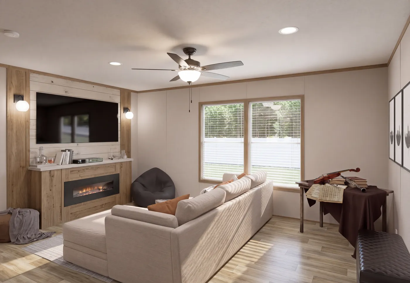 The THE MOUNTAINEER 72 Flex. This Manufactured Mobile Home features 3 bedrooms and 2 baths.