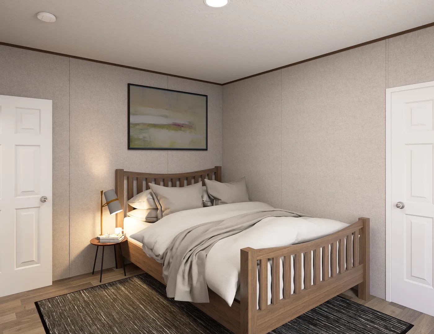 The SYCAMORE Guest Bedroom. This Manufactured Mobile Home features 4 bedrooms and 2 baths.