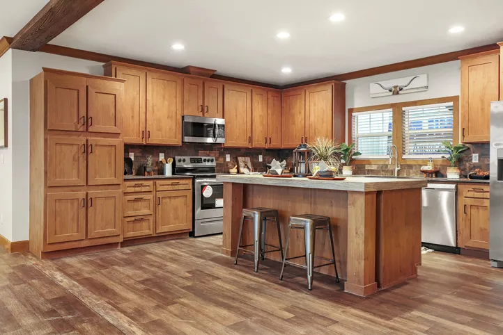 The THE DURANGO Kitchen. This Manufactured Mobile Home features 3 bedrooms and 2 baths.