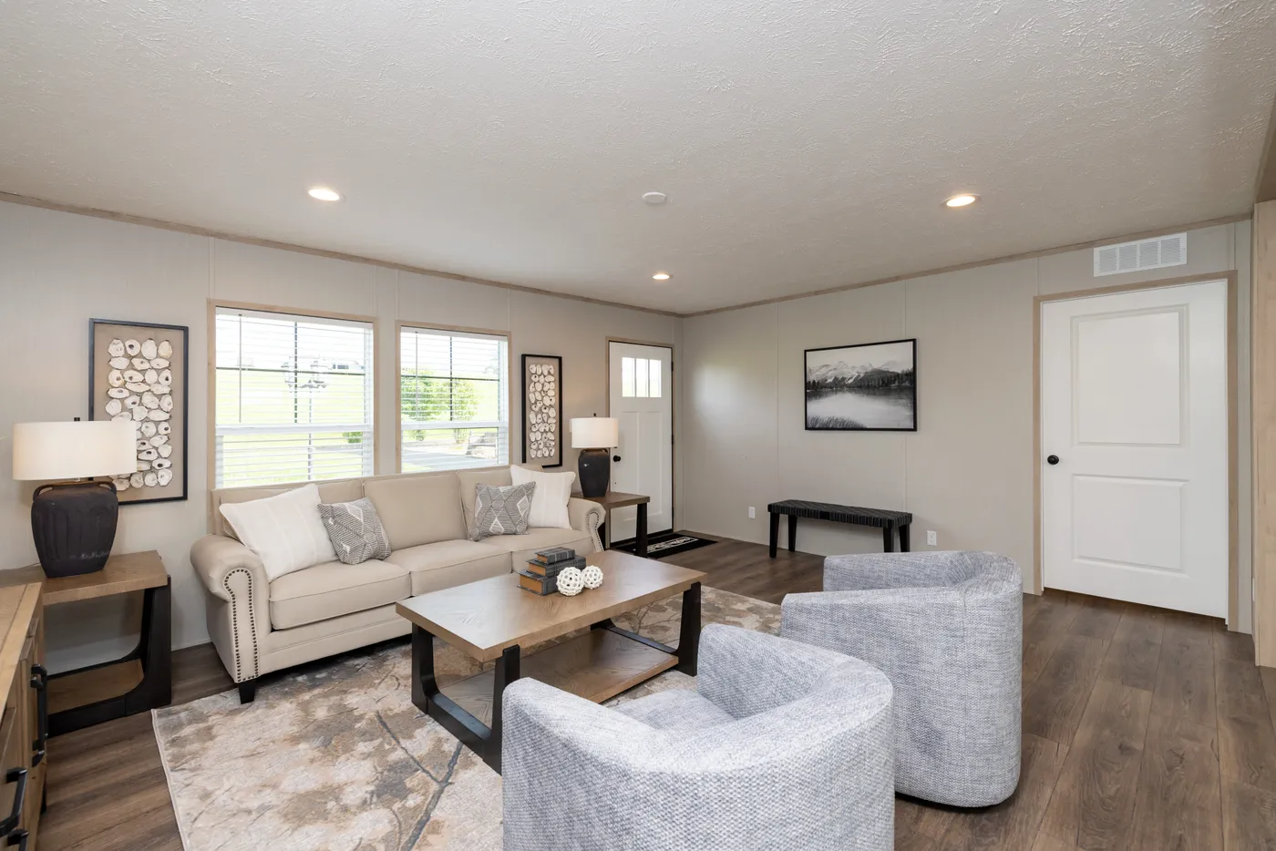The VISION Living Room. This Manufactured Mobile Home features 4 bedrooms and 2 baths.