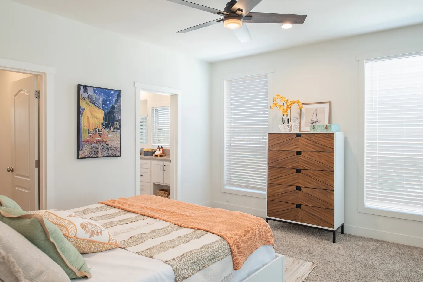 The HCP 4260-4A            LORETTA Bedroom. This Manufactured Mobile Home features 4 bedrooms and 3 baths.