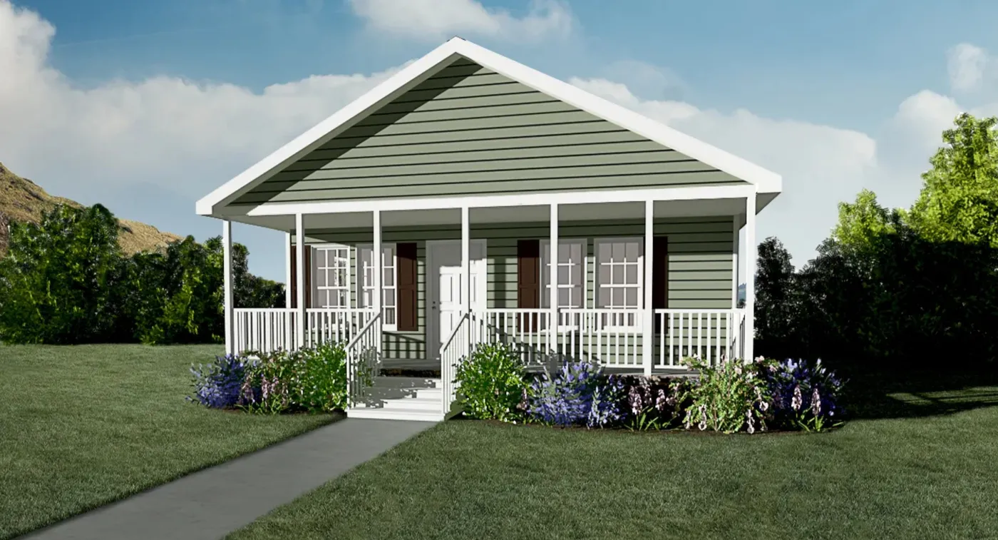 The SCENIC LAKEVIEW ELITE Exterior. This Manufactured Mobile Home features 3 bedrooms and 2 baths.
