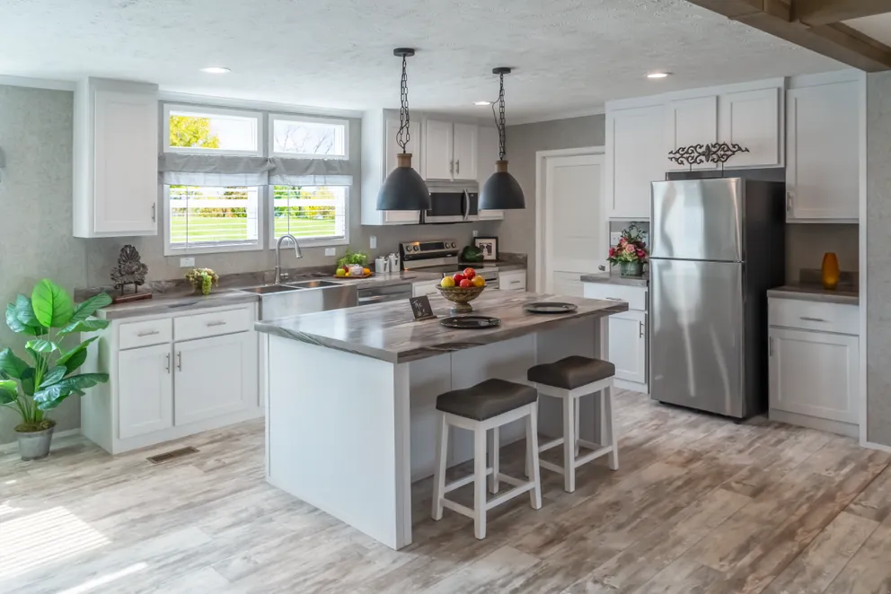 The NUMBER ONE Exterior. This Manufactured Mobile Home features 3 bedrooms and 2 baths.