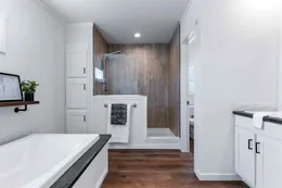 The THE SEDONA Primary Bathroom. This Manufactured Mobile Home features 3 bedrooms and 2 baths.