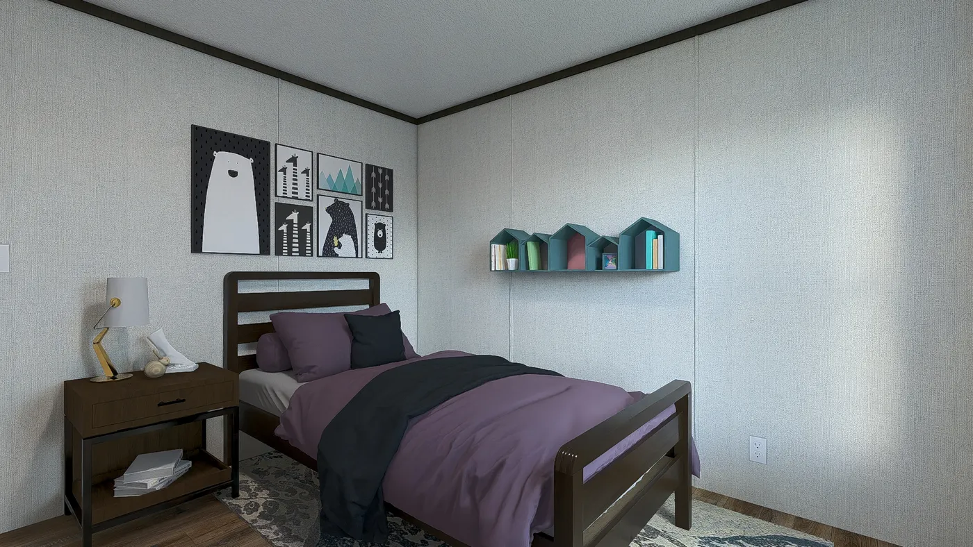 The EMPOWER Bedroom. This Manufactured Mobile Home features 4 bedrooms and 2 baths.