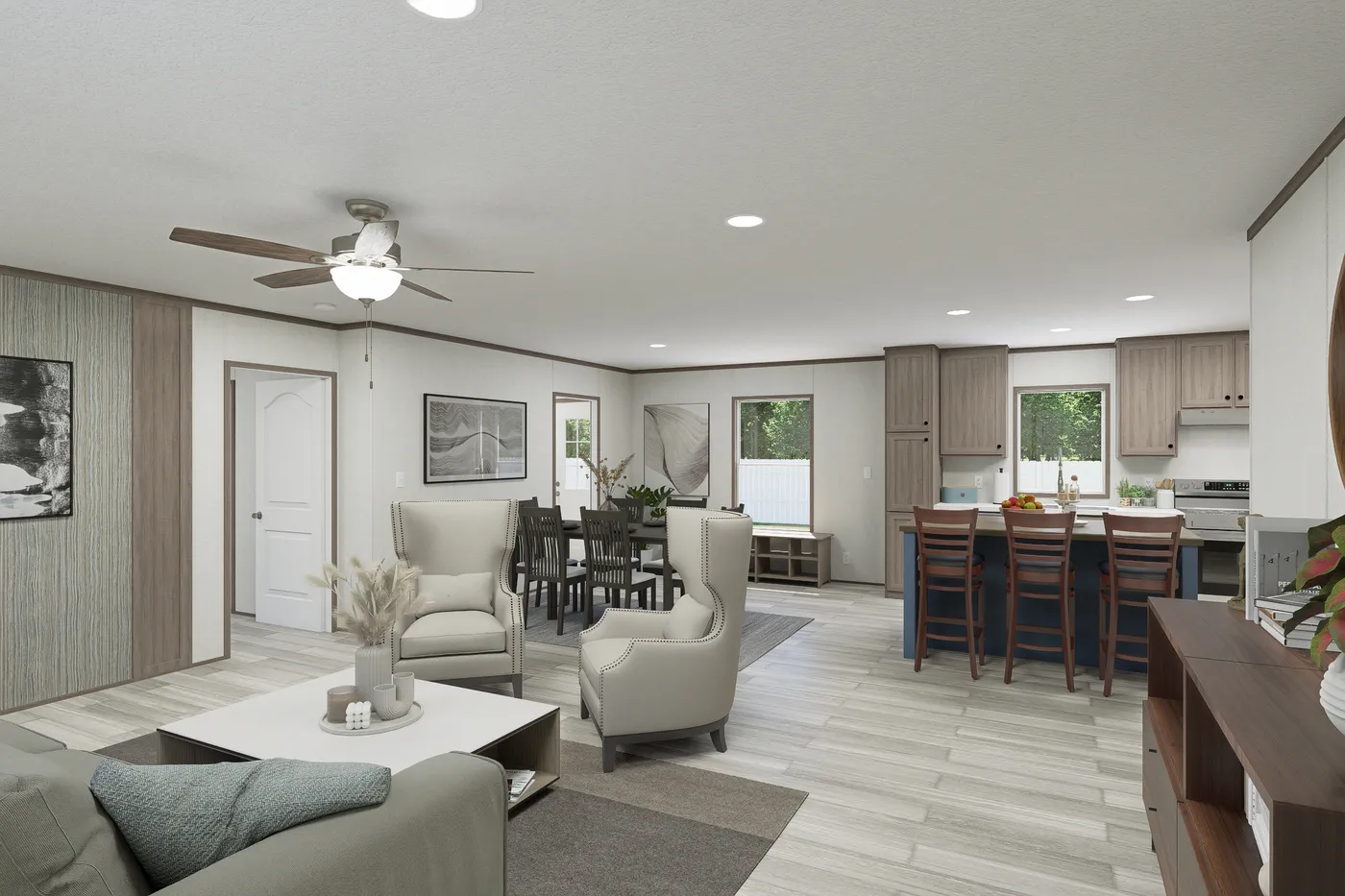 The THE MOUNTAINEER 64 Foyer. This Manufactured Mobile Home features 3 bedrooms and 2 baths.