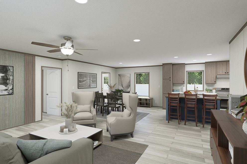 The THE MOUNTAINEER 64 Foyer. This Manufactured Mobile Home features 3 bedrooms and 2 baths.