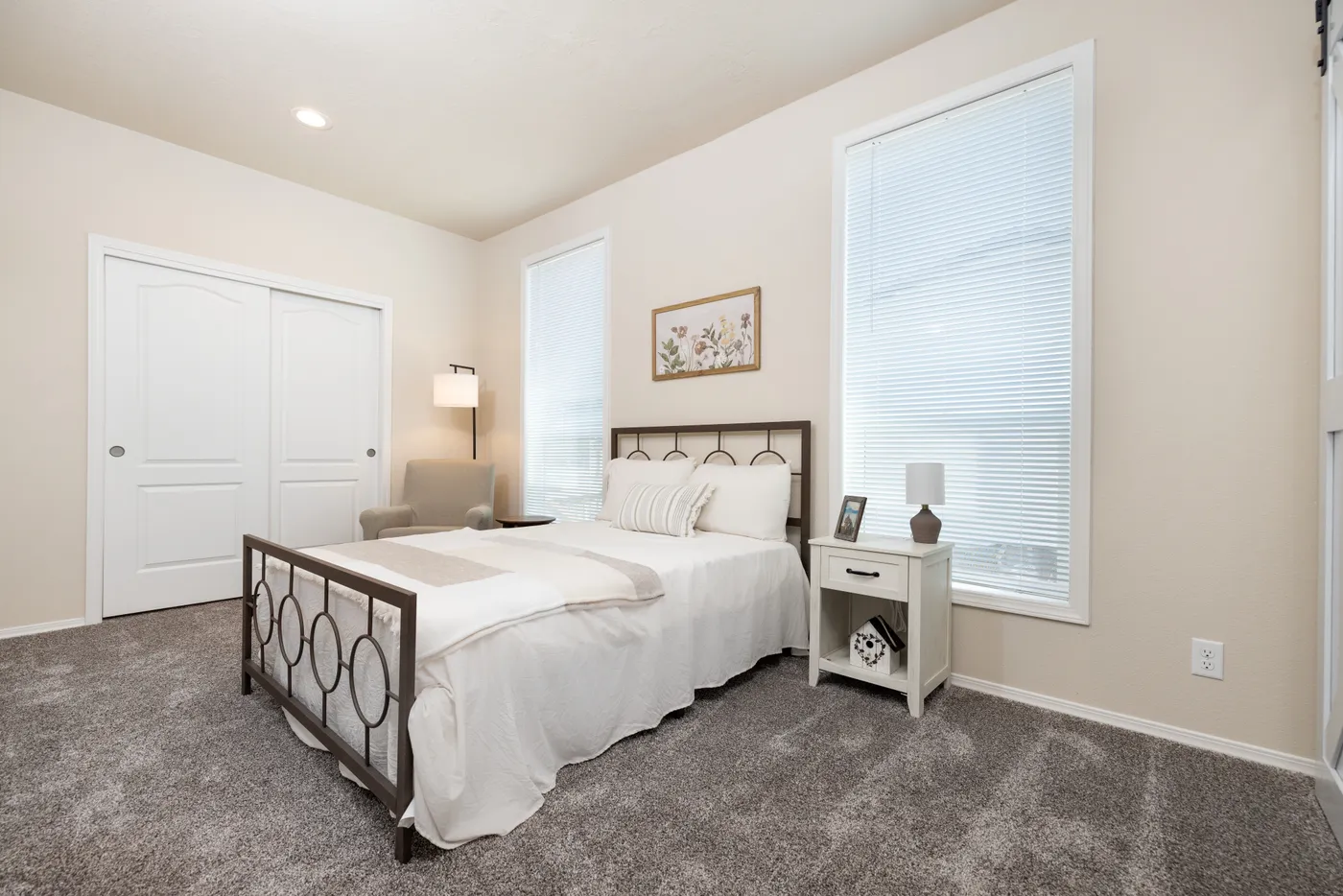The TH482F                 CLAYTON Bedroom. This Manufactured Mobile Home features 2 bedrooms and 2 baths.