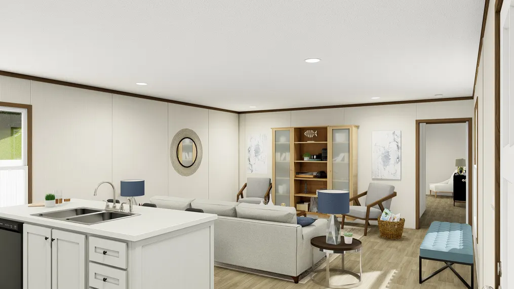 The BALANCE Living Room. This Manufactured Mobile Home features 3 bedrooms and 2 baths.