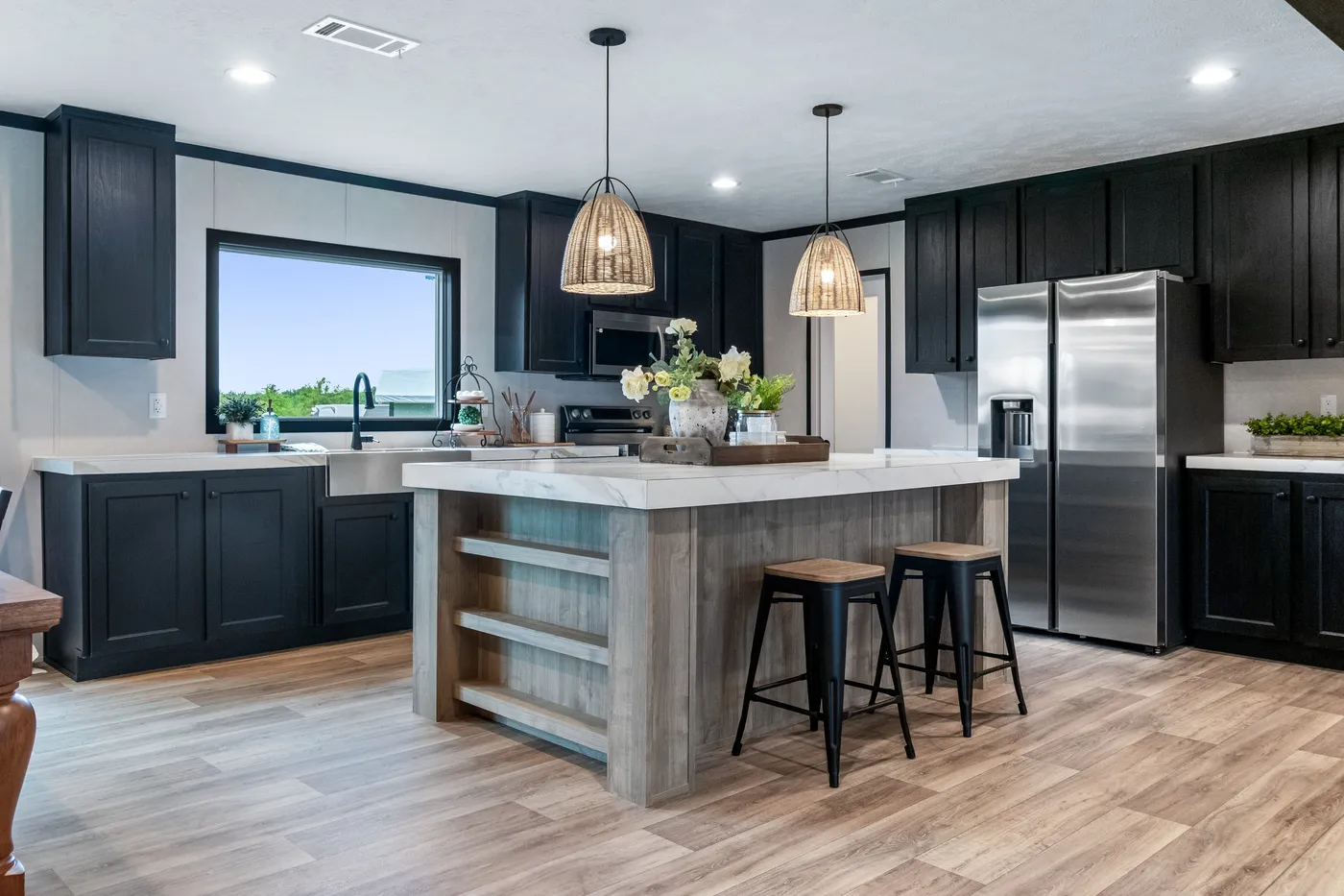 The ODYSSEY Kitchen. This Manufactured Mobile Home features 4 bedrooms and 2 baths.