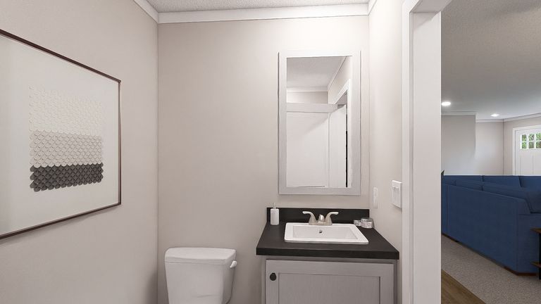The LIMELIGHT Guest Bathroom. This Manufactured Mobile Home features 3 bedrooms and 2 baths.