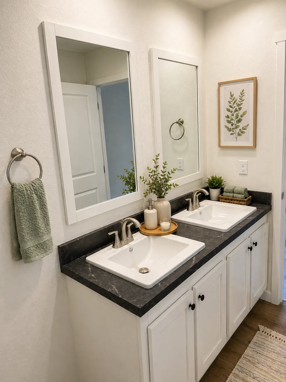 The BEAUTIFUL MORNING Primary Bathroom. This Manufactured Mobile Home features 3 bedrooms and 2 baths.