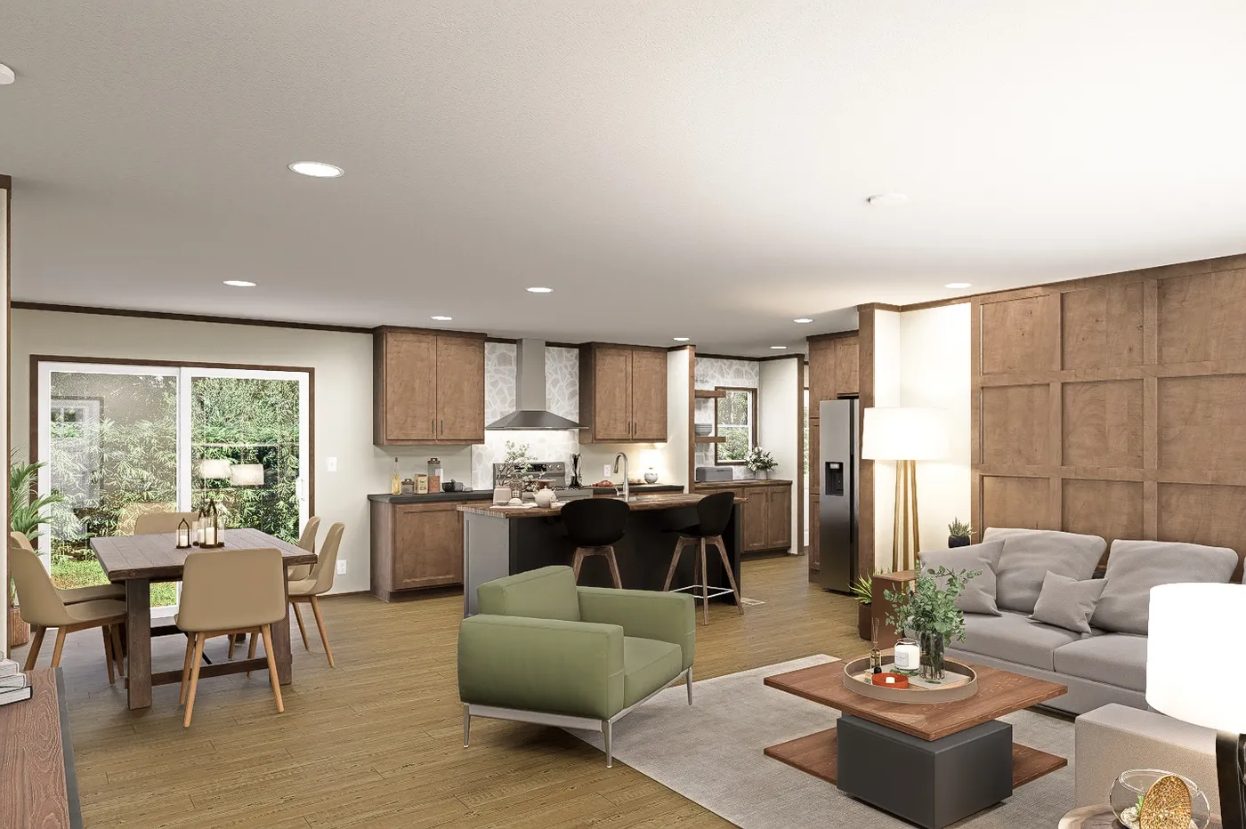 The SNOWCAP Foyer. This Manufactured Mobile Home features 4 bedrooms and 3 baths.