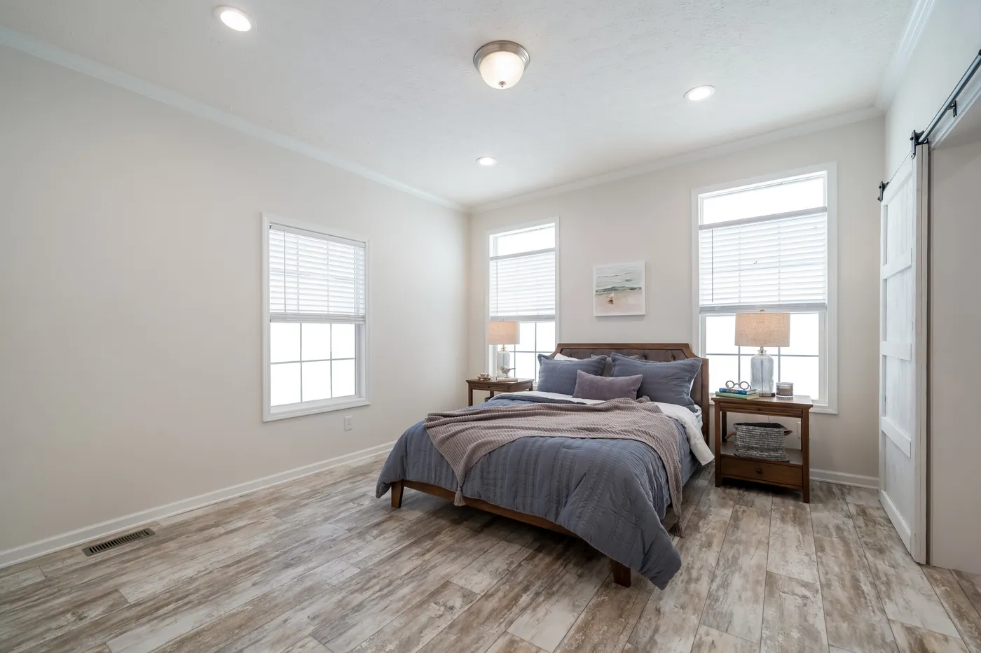 The 2889 THE COTTAGE MOD Primary Bedroom. This Modular Home features 3 bedrooms and 2 baths.