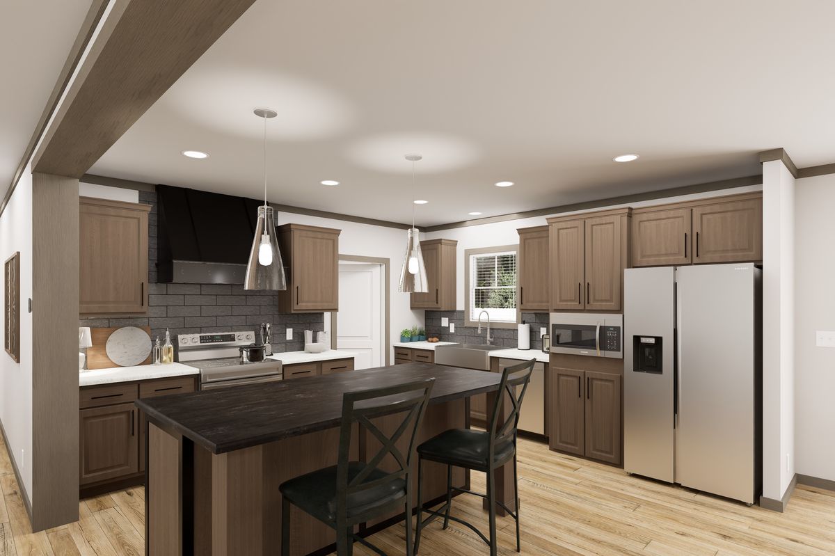 The EASY LIVIN' Kitchen. This Manufactured Mobile Home features 3 bedrooms and 2 baths.