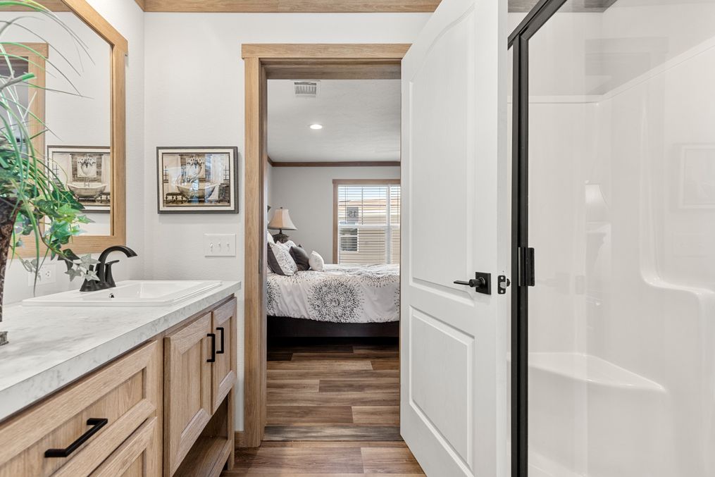 The LIZZIE Master Bathroom. This Manufactured Mobile Home features 3 bedrooms and 2 baths.
