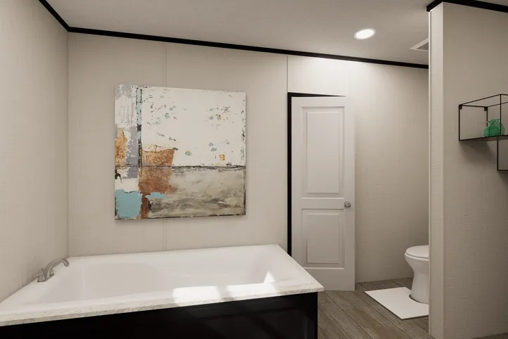 The ULTRA PRO HERCULES 28X68 3BR Primary Bathroom. This Manufactured Mobile Home features 3 bedrooms and 2 baths.