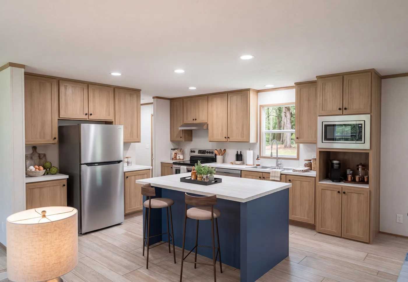 The THE MOUNTAINEER 68 Kitchen. This Manufactured Mobile Home features 4 bedrooms and 2 baths.